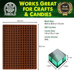 Square Silicone Candy Mold, 266 Cavity, 2mL