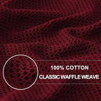 Homaxy 100% Cotton Waffle Weave Kitchen Dish Cloths, Ultra Soft Absorbent Quick Drying Dish Towels, 12 x 12 Inches, 6-Pack, Burgundy