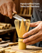 Artisan Matcha Whisk Set - 8 Pcs Premium Matcha Set with Bowl (Chawan), Bamboo Whisk & Tools | Matcha Kit for Making Breakfast/Latte | Gift for Matcha Lovers (White)