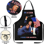 Funny Men Cooking Grilling Aprons Belly BBQ Funny Gag Gifts for Christmas, White Elephant Gift Exchange (Black, One Size)