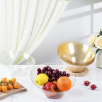 bUCLA 12 Pack Gold Glitter Plastic Serving Bowls - 54 OZ Angled Serving Bowls Disposable for Chip,Candy, Snack,Salad & Fruit - Ideal for Party, Wedding & Thanksgiving