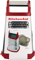 KitchenAid Gourmet 4-Sided Stainless Steel Box Grater with Detachable Storage Container