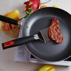 Stainless Steel Spatula Set - Cast Iron Skillet Spatula with Silicone Handle, Turner Flipper for Pancake, Burger, Egg Cooking & BBQ Grill
