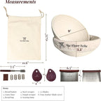 Banneton Bread Proofing Basket: Sourdough Bread Baking Supplies, Sourdough Starter Kit, Bread Making Supplies Tools, Baking Gift Set, 9 inch round rattan Basket, bread bag, dough scraper, scoring lame