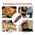 YFL Digital Meat Thermometer, Instant Read Food Thermometer, Large LCD Display, Waterproof Cooking Thermometer for Oven BBQ Grill Smoker Beef Turkey Camping & Kitchen Gadgets