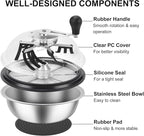 MELONFARM 16 in Bud Bowl Trimmer with Switchable Stainless Steel Blades & Clear Visibility Dome, Hand Twist Spin Cutting for Plants