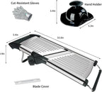 Mandoline Food Slicer, Adjustable Mandoline Slicer for Kitchen, Stainless Steel Mandolin Vegetable Chopper for Potato/Tomato/Onion, Vegetable Slicer Julienne Cutter with Cut-Resistant Gloves