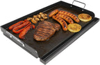Universal Flat Top Griddle, Large Griddle Insert for Gas/Stove/Electric/Charcoal Grills, 25" x 16" Flat Skillet for Weber Nexgrill Camp Chef Charbroil Skillet Pan for Outdoor Grill, Carbon Steel, 1PC
