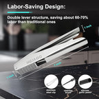 Garlic Press, Stainless Steel Garlic & Ginger Crusher, with Built-In Cleaner, Rust Resistant, No Peel, Large Capacity, Easy Clean，Dishwasher Safe，Silver