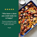 Great Jones Holy Sheet Pan (Blueberry) | Nonstick, Half-Sheet Pan | Aluminized Steel, 18.5" x 13.5" | for Baking, Roasting, & Broiling | Premium Bakeware with Even Heat Distribution | Dishwasher-Safe