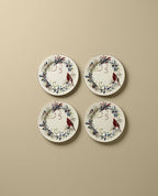 Lenox 897093 Winter Greetings Dinnerware Salad Plates, Set of 4, Red & Green, Christmas, Holiday Hosting
