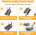 HOUSE AGAIN Grill Brush and Scraper Bristle Free with Dual Grip, 304 Stainless Steel Food-Grade Brush Head, Outdoor Grill Cleaning Brush Safe BBQ Grill Accessories Cleaner for Porcelain/Weber/Charcoal
