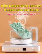 Cute 3D Cat Silicone Ice Cube Tray Mold Cartoon Animal Ice Box BPA-Free (Grey)