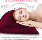 Mulberry Silk Pillow Cases Queen Size with Hidden Zipper, Ultra Smooth and Soft Breathable Cooling Silk Satin Pillowcase for Hair and Skin, Gifts for Women Men (Burgundy Red, 20x30 Inches, 1 Pack)
