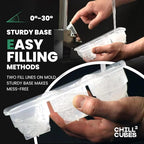 Large Ice Cube Trays Combo - Set of 2, Silicone Ice Ball Maker & Ice Cube Trays with Lids for Chilly Drinks, Perfect for Whiskey, Cocktails - BPA-Free