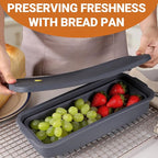 Bread Loaf Pan, New Upgrade Silicone Non-Stick Bakeware, Larger and Thicker, Foldable Bread Toast Box Mold with Lid, Baking Pans for Cakes, Brownies