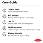OXO Enhanced 8" Frying Pan Skillet, PFAS-Free Ceramic Nonstick, Durable Hard Anodized Cookware, Scratch Resistant, Stainless Steel Handle, Good Grips, Dishwasher Safe, Oven safe, Black