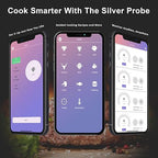 Smart Bluetooth Wireless Meat Thermometer | NIST ±0.5°F Accuracy | 10X Enhanced Sub-1G Signal & Stability | Standalone Display Base | WiFi Long-Range Thermometer for BBQ, Grill, Smoker, Oven, Kitchen