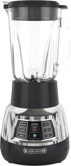 BLACK+DECKER BL1400DG-P Quiet Stainless Steel Blender with Cyclone Glass Cup