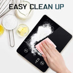 Himaly Digital Kitchen Scales Food Scale with Tempered Glass Platform,Electronic Cooking Scale with LCD Display, Multifunction Weighing Scale for Baking, Tare Function, 5kg/11LB