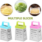 6Pcs Mini Cheese Grater, Small Box Cheese Graters Stainless Steel, Vegetable Food Shredder Lemon Zester with 4 Sides for for Kitchen Garlic Ginger Vegetable Potatoes, Chef Kitchen Too