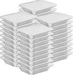 WANBAO 150 PACK 8.3"x6.2" Disposable Tin Foil Pans with Lids 2.25LB Aluminum Pans To Go Containers for Cooking, Baking, Catering Party Meal Prep, Take Out, Freeze