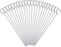 BBQ Skewers - Reusable Stainless Steel 8 Inch Skewers for Grilling Kebob Meat, Chicken, Vegetable Appetiser - Pack of 30