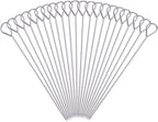 BBQ Skewers - Reusable Stainless Steel 8 Inch Skewers for Grilling Kebob Meat, Chicken, Vegetable Appetiser - Pack of 30
