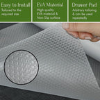 EVALAND 17.7" x 33 FT Non-Slip Shelf Liner, Non-Adhesive, BPA-Free, Waterproof Pantry Liner for Shelves, Easy to Cut, Oil-Proof Shelf Liners for Kitchen, Cabinets, Drawers, Refrigerator, Clear