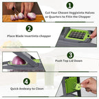 15 in 1 Professional Vegetable Multi-Functional Food Cutting Machine - Salad, Cheese Grater, Mandolin Slicer and Container