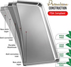 JoyTable Aluminum Baking Sheet Set, Quarter Sheet Pan, Commercial Quality Cookie Sheets for Baking or Roasting Non-Stick, Warp Resistant Aluminum 9 x 13 Baking Pan