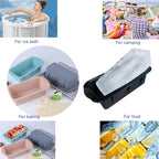 5Pcs Extra Large Ice Block Mold, Silicone Ice Block Molds for Ice Bath Tub, Black Big Ice Cube Molds for Ice Bath, Ice Maker for Cold Plunge or Coolers, Ice Tray Accessories for Ice Bath Chiller