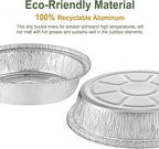 8" Aluminum Foil Pans without Lids 50 Pack of 33.8 oz,Heavy Duty Disposable Containers for Roasting,Storing,Baking,Cooking,Recyclable
