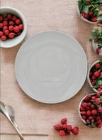 Festcool 2X14-inch Porcelain Circular Platters/Serving Plates, Platter, White, Stackable, Set of 2
