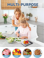 JOYHILL Food Scale, 22lb Digital Kitchen Scale Food Ounces and Grams for Weight Loss, Baking and Cooking, Premium Stainless Steel Food Weight Scale with LED Display, Batteries Included, Silver