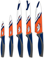 The Sports Vault NFL Denver Broncos 5-Piece Kitchen Knife Set