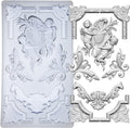 Art Mold for Polyclay Air Dry Clay Plaster, Border Frame with Cupids