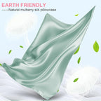 Mulberry Silk Pillow Cases Standard Size with Hidden Zipper, Ultra Smooth and Soft Breathable Cooling Silk Satin Pillowcase for Hair and Skin, Gifts for Women Men (Sage Green, 20x26 Inches, 1 Pack)