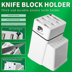 FULLHI 8pcs block Knife Set,chef's Knves Set with Block and Sharpener, Kitchen Knife Set,Multi-colour Handle, Gifts for Men Women