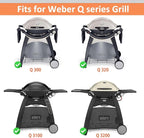 7584 Q3200 Griddle for Weber Q300 Q320 Q3000 Q3100 Q3200 Full Size Grill Plate Parts, Flat Top Cast Iron Griddle Insert for Weber 7646 Q320 Accessories, for WeberQ Grill Parts
