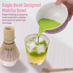 Matcha Whisk Set,4pcs Matcha Set Whisk and Bowl with Spout,Ceramic Matcha Whisk Holder,Scoop(Chashaku),Matcha Kit for Matcha Lovers Kitchen Matcha Accessories,Ideal Gift Christmas(Gradient Purple)