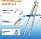 Serving Tongs Kitchen Tongs,Buffet Tongs, Stainless Steel Food Tong Serving Tong,small tongs 8 Pack(Sliver 7 Inch)