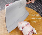 BLADESMITH Meat Cleaver Butcher Axe Bone Chopper Heavy Duty - 6.3'' Bone Cutting Knife Bone Breaker, Stainless Steel Thicken Blade & Pear Wood Handle, Slaughterhouse Looks Manly,2025 Gifts