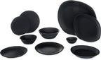 Carlisle FoodService Products Ridge Reusable Plastic Plate Dinner Plate for Home and Restaurant, Melamine, 10.5 Inches, Slate, (Pack of 12)