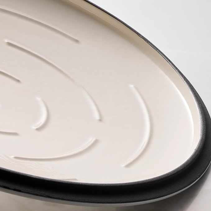 Tramontina Bestow Enameled Cast Iron Dutch Oven Pot with Lid, Round 5.5-quart, Latte with Gold Knob