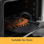 Feekoon Griddle Plate Compatible with Ninja Foodi Grill with Air Fryer (Compatible with Model AG300 AG300C AG301 AG301C AG302 AG400 IG301A), Durable Aluminum Griddle, Multifunctional Oven Grill Plate