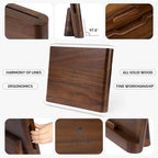 2-in-1 Wood Cutting Board with Magnetic Knife Holder - 16 x 11 Inch Rain Wood, Juice Grooves, Kitchen Organizer for Home Chefs