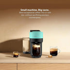 Nespresso Vertuo Pop+ Coffee and Espresso Maker by Breville with Milk Frother, Aqua Mint