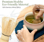Matcha Whisk Set, Matcha Bowl with Spout, 8PCS Matcha kit, Matcha Whisk and Bowl, Matcha Chasen, Bamboo Scoop, Scoop Rest, Sifter and Tea Towel, Gifts and Ceremony Set for Macha Lovers.(Gradient)