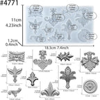 Baroque Medallion Mold for Polyclay Air Dry Clay Plaster